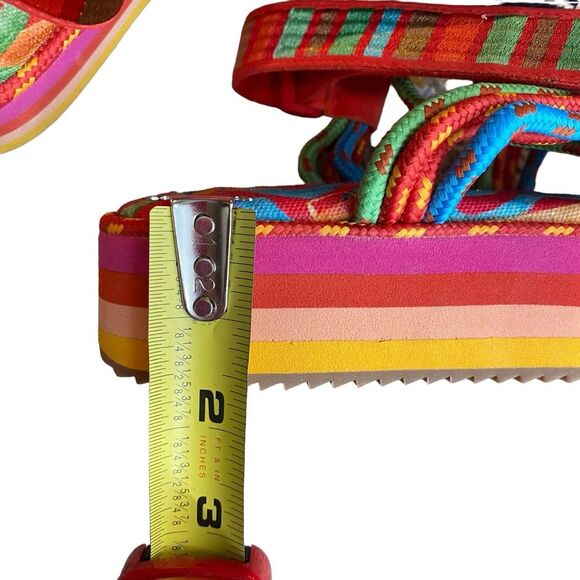 Farm Rio Women’s 8 Ipanema Tropical Platform Sandal Vibrant Multicolor New - Picture 8 of 12